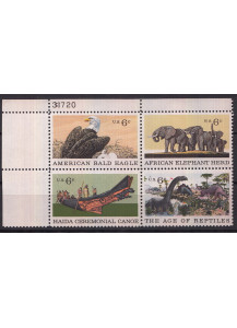 USA  francobolli  tematica dinosauri nuovi Unificato 1160-3